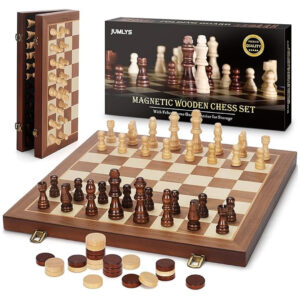 Juego de Ajedrez Magnético 2 en 1 y Juego de Damas