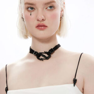 Gargantilla ajustable en forma de S punk