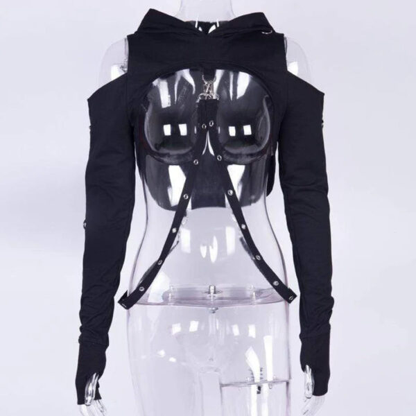 Sudaderas con capucha y hombros descubiertos - Imagen 3